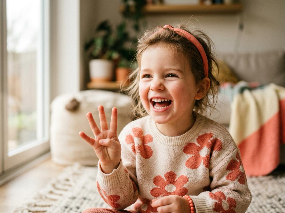 Child learning and counting